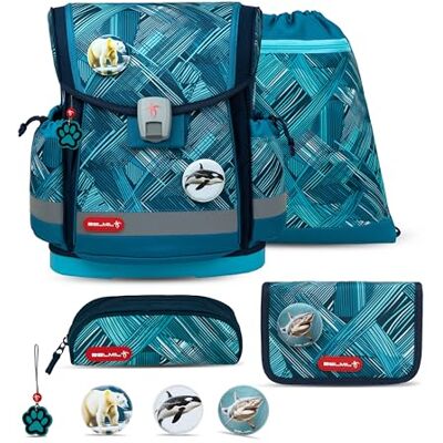 Belmil Classy Plus Schulranzen Set 5-teilig mit Brustgurt (405-78/AG/S) (Ice Blue) Belmil Classy Plus Schulranzen Set 5-teilig mit Brustgurt (405-78/AG/S) (Ice Blue)
