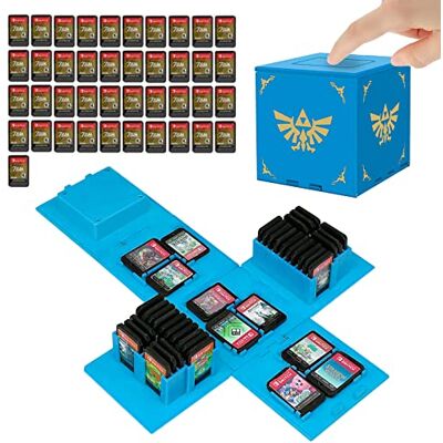 doepeBAE Spiele Aufbewahrung für Nintendo Switch, Extra Große Kapazität Switch Game Case, 41 Slots Switch Spielkarten Aufbewahrung, Fun Switch Karten Etui Zum Aufklappen Drücken (Blau Z) doepeBAE Spiele Aufbewahrung für Nintendo Switch, Extra Große Kapazität Switch Game Case, 41 Slots Switch Spielkarten Aufbewahrung, Fun Switch Karten Etui Zum Aufklappen Drücken (Blau Z)
