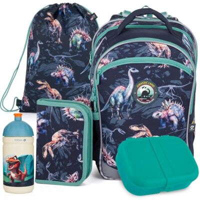 TOPGAL Schulranzen Set Jungen ab 1 Klasse, 5 Teilig, Kinder Schultasche Erstklässler, Ergonomischer Schulrucksack für erste klasse. Grundschule Ranzen mit Brustgurt (Dinosaurier) TOPGAL Schulranzen Set Jungen ab 1 Klasse, 5 Teilig, Kinder Schultasche Erstklässler, Ergonomischer Schulrucksack für erste klasse. Grundschule Ranzen mit Brustgurt (Dinosaurier)