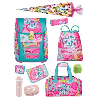 Familando McNeill Teneris Schulranzen Set 10-teilig mit Schultüte Minnie Mouse Ergonomisch & Verstellbarer Brustgurt 980g leicht mit 18L Volumen & Reflektoren Für Grundschule ab 1. Klasse Familando McNeill Teneris Schulranzen Set 10-teilig mit Schultüte Minnie Mouse Ergonomisch & Verstellbarer Brustgurt 980g leicht mit 18L Volumen & Reflektoren Für Grundschule ab 1. Klasse