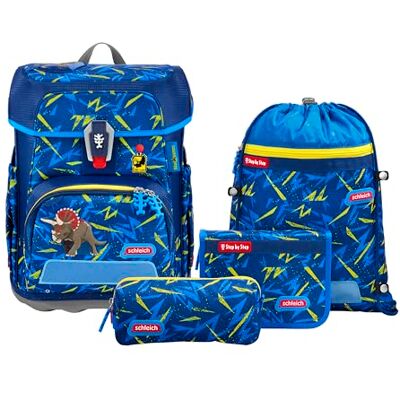 Step by Step Schulranzen-Set Cloud schleich® Dinosaurs Triceratops“ 5-teilig, blau-gelb, ergonomischer Tornister mit Reflektoren, höhenverstellbar mit Easy Belt für Kinder ab der 1. Klasse, 19L Step by Step Schulranzen-Set Cloud schleich® Dinosaurs Triceratops“ 5-teilig, blau-gelb, ergonomischer Tornister mit Reflektoren, höhenverstellbar mit Easy Belt für Kinder ab der 1. Klasse, 19L