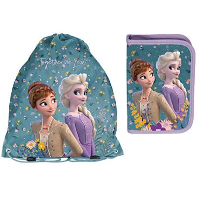 PASO Turnbeutel & Befüllte Federmappe 22 Teilige Federtasche Frozen die Eiskönigin Türkis PASO Turnbeutel & Befüllte Federmappe 22 Teilige Federtasche Frozen die Eiskönigin Türkis