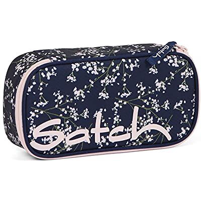 Satch Schlamperbox Bloomy Breeze Dunkelblau Extra groß mit Trennfach, Reißverschlussfach, Stiftehaltern, Geodreieckfach und Sichtfenster für den Stundenplan Satch Schlamperbox Bloomy Breeze Dunkelblau Extra groß mit Trennfach, Reißverschlussfach, Stiftehaltern, Geodreieckfach und Sichtfenster für den Stundenplan