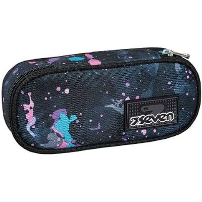 Seven ISCHOOLPACK Round Plus Pencil Holder Blue Oval Pouch with Inner Pocket and Elastic Pen Holders, Backpack Accessories, Elementary, Medium, Top, Boy, Girl, Blue, Taglia Unica, Modern, blau, Seven ISCHOOLPACK Round Plus Pencil Holder Blue Oval Pouch with Inner Pocket and Elastic Pen Holders, Backpack Accessories, Elementary, Medium, Top, Boy, Girl, Blue, Taglia Unica, Modern, blau,