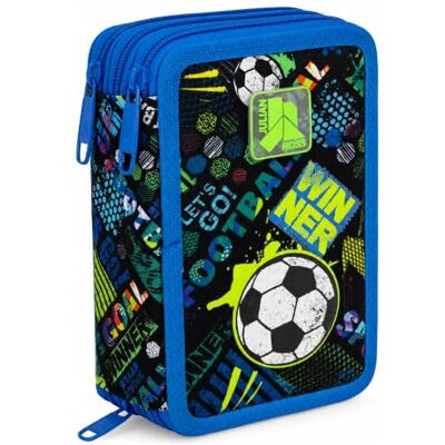 Ross 3-Fach Federmäppchen Jungen Gefüllt 6-12 Jahre – Schulmäppchen Set 46 Teile mit Radierbaren Stiften, Filzstiften, Buntstiften – Goal Power Fußball Design Ross 3-Fach Federmäppchen Jungen Gefüllt 6-12 Jahre – Schulmäppchen Set 46 Teile mit Radierbaren Stiften, Filzstiften, Buntstiften – Goal Power Fußball Design