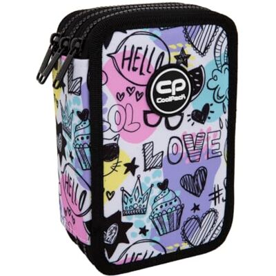 CoolPack XXL Federtasche Federmappe 3-Fach Schulstiftetui, dreifaches Federmäppchen, Federmäppchen für Mädchen, 3-stöckig, Mood, 44-teilig gefüllte Schüleretui CoolPack XXL Federtasche Federmappe 3-Fach Schulstiftetui, dreifaches Federmäppchen, Federmäppchen für Mädchen, 3-stöckig, Mood, 44-teilig gefüllte Schüleretui