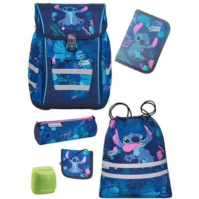 Familando McNeill Teneris Schulranzen Set 6-teilig mit Turnbeutel Stitch Ergonomisch & Verstellbarer Brustgurt 980g leicht mit 18L Volumen & Reflektoren Für Grundschule ab 1. Klasse Familando McNeill Teneris Schulranzen Set 6-teilig mit Turnbeutel Stitch Ergonomisch & Verstellbarer Brustgurt 980g leicht mit 18L Volumen & Reflektoren Für Grundschule ab 1. Klasse