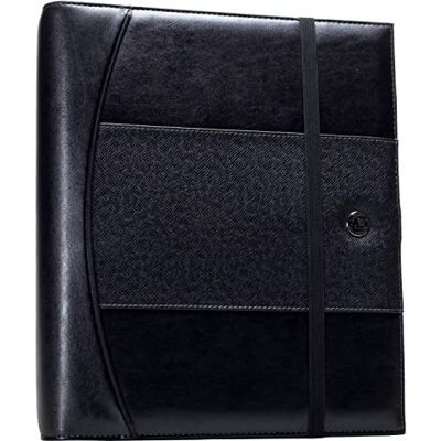 Case it Case-it LL-PRO-243 Padfolio mit Reißverschluss und abnehmbarem 3-Ringbuch, 2,5 cm (1 Zoll), Schwarz Case it Case-it LL-PRO-243 Padfolio mit Reißverschluss und abnehmbarem 3-Ringbuch, 2,5 cm (1 Zoll), Schwarz