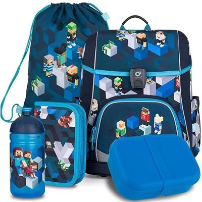 TOPGAL Schulranzen Set Jungen Mädchen ab 1 Klasse, 5 Teilig, Kinder Schultasche Erstklässler, Ergonomischer Schulrucksack für erste klasse. Grundschule Ranzen mit Brustgurt (PixelArt) TOPGAL Schulranzen Set Jungen Mädchen ab 1 Klasse, 5 Teilig, Kinder Schultasche Erstklässler, Ergonomischer Schulrucksack für erste klasse. Grundschule Ranzen mit Brustgurt (PixelArt)