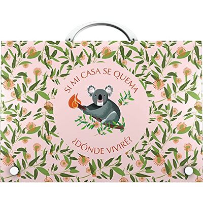 Grafoplás 37402429 Schülerkoffer mit Griff, Polypropylen, Kollektion Wise Planet, Koala Grafoplás 37402429 Schülerkoffer mit Griff, Polypropylen, Kollektion Wise Planet, Koala