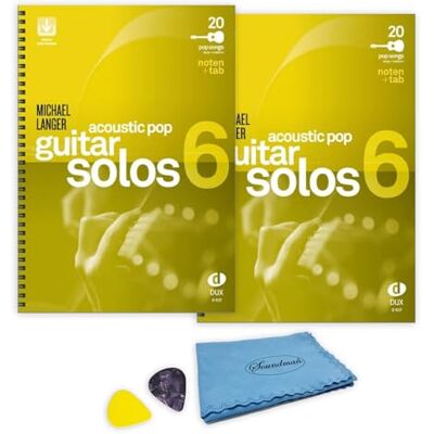 soundman 2 x Acoustic Pop Guitar Solos 6: (Doppelpack) mit Audio-Download von Michael Langer Band 6 ISBN 9783868494037 + Reinigungstuch und Pleks (2er Pack) soundman 2 x Acoustic Pop Guitar Solos 6: (Doppelpack) mit Audio-Download von Michael Langer Band 6 ISBN 9783868494037 + Reinigungstuch und Pleks (2er Pack)