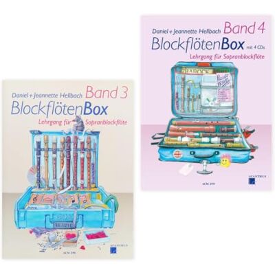 soundman Blockflötenbox 3 und 4 (Starterset) von Daniel Hellbach Blockflöten-Box Band 3 mit Online-Audio + Band 4 mit CDs ACM256+ ACM299 + Reinigungsset für Sopranblockflöte soundman Blockflötenbox 3 und 4 (Starterset) von Daniel Hellbach Blockflöten-Box Band 3 mit Online-Audio + Band 4 mit CDs ACM256+ ACM299 + Reinigungsset für Sopranblockflöte