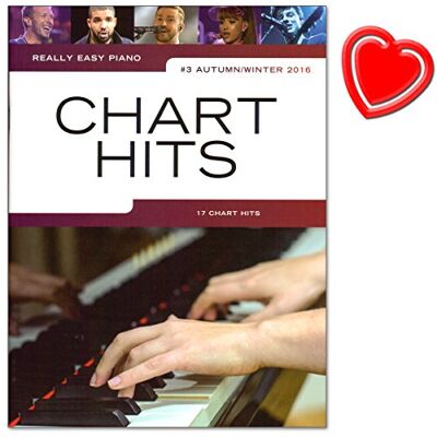 Music Sales Really Easy Piano: Chart Hits Vol.3 Autumn/Winter 2016-17 aktuelle Pop Songs für Klavier Noten mit bunter herzförmiger Notenklammer Music Sales Really Easy Piano: Chart Hits Vol.3 Autumn/Winter 2016-17 aktuelle Pop Songs für Klavier Noten mit bunter herzförmiger Notenklammer