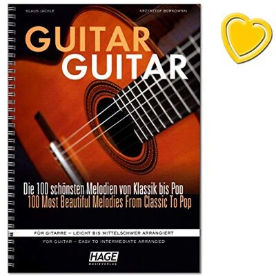 Hage Musikverlag Guitar Guitar Sammlung der 100 schönsten und beliebtesten Melodien aus Klassik, Liedern aus aller Welt, Evergreens, Pop-/Rock-Hits und Filmmusik mit Notenklammer EH3833 9783866263987 Hage Musikverlag Guitar Guitar Sammlung der 100 schönsten und beliebtesten Melodien aus Klassik, Liedern aus aller Welt, Evergreens, Pop-/Rock-Hits und Filmmusik mit Notenklammer EH3833 9783866263987