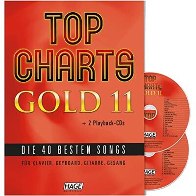 Unbekannt Top Charts Gold 11-40 besten Songs für Klavier, Keyboard, Gitarre und Gesang mit 2 CDs (Ohne Notenklammer !) Unbekannt Top Charts Gold 11-40 besten Songs für Klavier, Keyboard, Gitarre und Gesang mit 2 CDs (Ohne Notenklammer !)