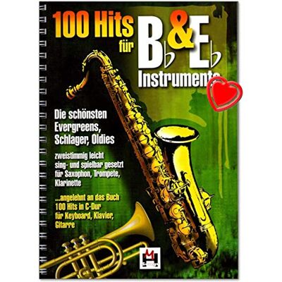 Bosworth 100 Hits für Bb und Eb Instrumente Evergreens, Schlager, Oldies – zweistimmig leicht sing- und spielbar gesetzt für Saxofon, Trompete, Klarinette Songbook mit Notenklamme BOE7697 9783865438027 Bosworth 100 Hits für Bb und Eb Instrumente Evergreens, Schlager, Oldies – zweistimmig leicht sing- und spielbar gesetzt für Saxofon, Trompete, Klarinette Songbook mit Notenklamme BOE7697 9783865438027