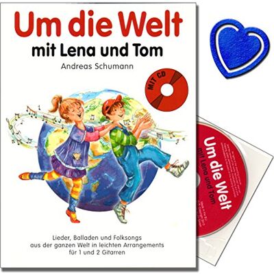 Bosworth Um die Welt mit Lena und Tom Songbook für Gitarre Lieder, Balladen und Folksongs aus der ganzen Welt in leichten Arrangements für 1-2 Gitarren mit CD und bunter herzförmiger Notenklammer Bosworth Um die Welt mit Lena und Tom Songbook für Gitarre Lieder, Balladen und Folksongs aus der ganzen Welt in leichten Arrangements für 1-2 Gitarren mit CD und bunter herzförmiger Notenklammer