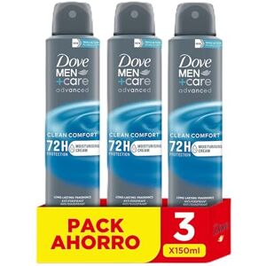 Dove Men+Care Advanced Clean Comfort 72 H Men Spray, 150 ml, 3 Stück Dove Men+Care Advanced Clean Comfort 72 H Men Spray, 150 ml, 3 Stück