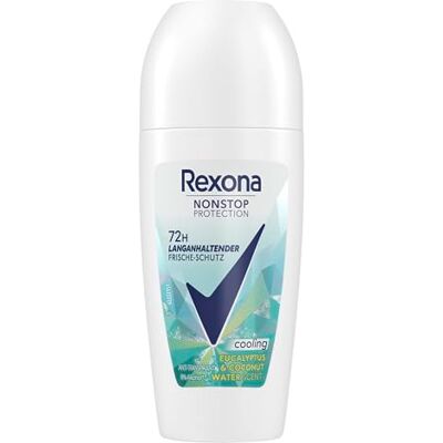Rexona Nonstop Protection Deo Roll-On Cooling Eucalyptus & Coconut Water Scent Anti Transpirant mit 72 Stunden Frische-Schutz vor Schweiß und Körpergeruch 6x50 ml Rexona Nonstop Protection Deo Roll-On Cooling Eucalyptus & Coconut Water Scent Anti Transpirant mit 72 Stunden Frische-Schutz vor Schweiß und Körpergeruch 6x50 ml
