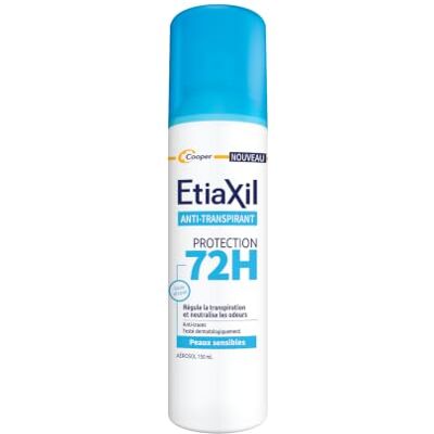 ETIAXIL Anti-Transpirant Spray Protection 72H – ohne Alkohol – Starker Schutz gegen Schweiß und Gerüche – empfindliche Haut – dermatologisch getestet* – Fleckenschutz – 150 ml ETIAXIL Anti-Transpirant Spray Protection 72H – ohne Alkohol – Starker Schutz gegen Schweiß und Gerüche – empfindliche Haut – dermatologisch getestet* – Fleckenschutz – 150 ml
