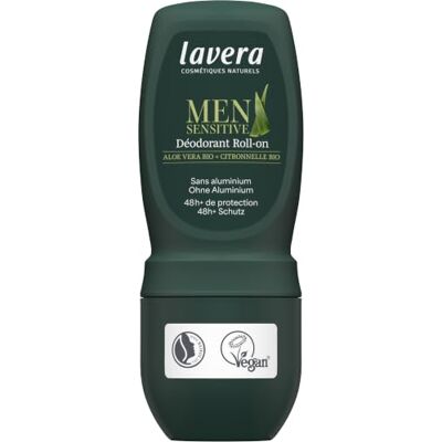 lavera Men Sensitiv Deo Roll-On – ohne Aluminium – 48h + effektiver Schutz gegen Schweißgeruch – Herrenpflege – vegan – 50 ml lavera Men Sensitiv Deo Roll-On – ohne Aluminium – 48h + effektiver Schutz gegen Schweißgeruch – Herrenpflege – vegan – 50 ml