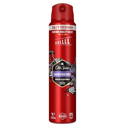 Old Spice Night Panther Deospray für Männer 250ml 24/7 Frischhh bei täglicher Anwendung, lang anhaltender Duft in Parfumqualität, Schutz vor Gerüchen, 0% Aluminiumsalze Old Spice Night Panther Deospray für Männer 250ml 24/7 Frischhh bei täglicher Anwendung, lang anhaltender Duft in Parfumqualität, Schutz vor Gerüchen, 0% Aluminiumsalze