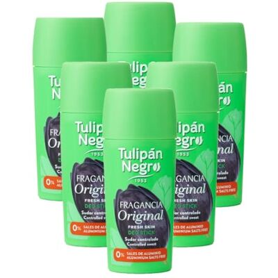 TULIPAN NEGRO Tulipan Schwarz, Deodorant Stick Original-Sweat Kontrollierte, 75 ml x6 Einheiten TULIPAN NEGRO Tulipan Schwarz, Deodorant Stick Original-Sweat Kontrollierte, 75 ml x6 Einheiten