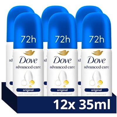 Dove Advanced Care Anti-Transpirant Deo-Spray Original Mini schützt 72 Stunden vor Körpergeruch und Achselnässe mit Skin Hydration Technology 35 ml 12 Stück Dove Advanced Care Anti-Transpirant Deo-Spray Original Mini schützt 72 Stunden vor Körpergeruch und Achselnässe mit Skin Hydration Technology 35 ml 12 Stück
