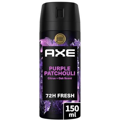 Axe Deodorant für Herren, Spray, Purple Patchouli, Kollektion Prestige, Anti-Transpirant-Spray, 72 Stunden Frische Non-Stop, Pfirsich-Patschuli und Bernstein, 150 ml Axe Deodorant für Herren, Spray, Purple Patchouli, Kollektion Prestige, Anti-Transpirant-Spray, 72 Stunden Frische Non-Stop, Pfirsich-Patschuli und Bernstein, 150 ml