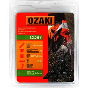 OZAKI Kette - 74 Antriebsketten - .325" Teilung - .063" Schwertstärke - Kettenteil OZAKI Kette - 74 Antriebsketten - .325" Teilung - .063" Schwertstärke - Kettenteil