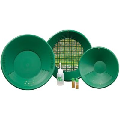 Garrett Metal Detectors Garrett 786156004900 Gold Pan Kit 13275 Goldsucher-Set, Grün Garrett Metal Detectors Garrett 786156004900 Gold Pan Kit 13275 Goldsucher-Set, Grün