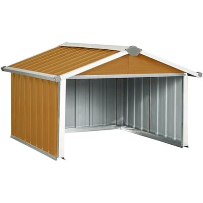 vidaXL Rasenmäher Garage Rasenroboter Mähroboter Dach Überdachung Unterstand Sonnenschutz Mährobotergarage 92x97x63cm Verzinkter Stahl Braun vidaXL Rasenmäher Garage Rasenroboter Mähroboter Dach Überdachung Unterstand Sonnenschutz Mährobotergarage 92x97x63cm Verzinkter Stahl Braun