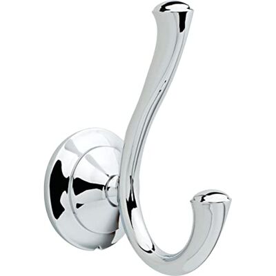 DELTA Faucet 79435 Linden Doppel-Handtuchhaken, Badzubehör, poliertes Chrom DELTA Faucet 79435 Linden Doppel-Handtuchhaken, Badzubehör, poliertes Chrom