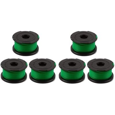 Zhanhai Trimmerspule und Schnur, passend für Black & Decker GL7033, GL8033, GL9035, A6482, Ersatzzubehör (6 Stück) Zhanhai Trimmerspule und Schnur, passend für Black & Decker GL7033, GL8033, GL9035, A6482, Ersatzzubehör (6 Stück)