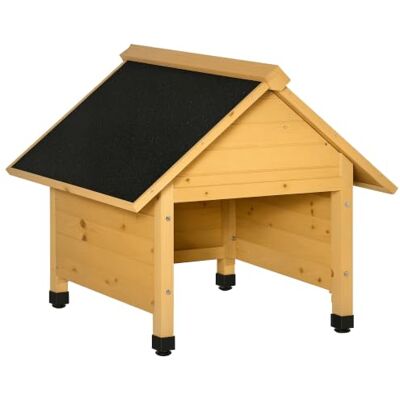 Outsunny Holzgarage für Rasenmäher Roboter Carport Gelb 75 x 76 x 70 cm Mähroboter Garage, für Rasenroboter, Sonnen- & Regenschutz Outsunny Holzgarage für Rasenmäher Roboter Carport Gelb 75 x 76 x 70 cm Mähroboter Garage, für Rasenroboter, Sonnen- & Regenschutz