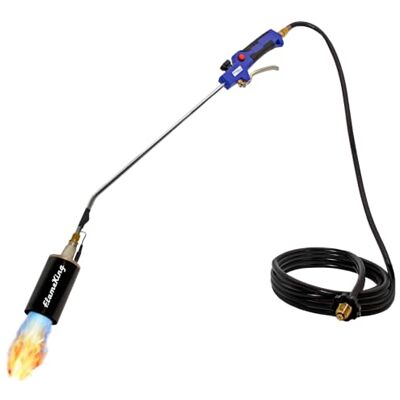Flame King Propangasbrenner-Set, robuster Unkrautbrenner, 340.000 BTU mit batteriebetriebenem Zünder (selbstzündend), mit 1,8 m Schlauchregler Flame King Propangasbrenner-Set, robuster Unkrautbrenner, 340.000 BTU mit batteriebetriebenem Zünder (selbstzündend), mit 1,8 m Schlauchregler