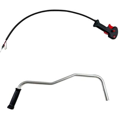 Avalon Universal-Lenker aus Aluminium für Rasentrimmer, 22 cm, inklusive Gasgriff mit Kabel von 1 mm (Ø 22 mm) für eine präzise Steuerung, bequem und einfach zu montieren Avalon Universal-Lenker aus Aluminium für Rasentrimmer, 22 cm, inklusive Gasgriff mit Kabel von 1 mm (Ø 22 mm) für eine präzise Steuerung, bequem und einfach zu montieren