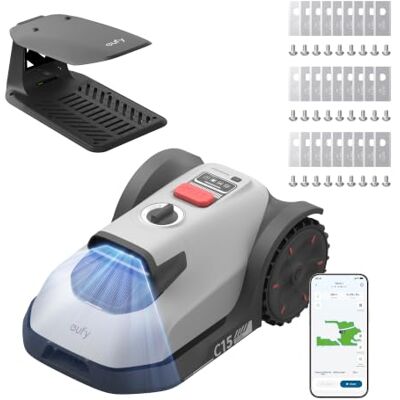 eufy Mähroboter C15 Set mit Garage & Ersatzklingen, ohne Begrenzungskabel Bis zu 500m², TrueVision, keine Signalprobleme, Auto-Kartierung, igelsicher, intelligente Navigation, präzises Randmähen eufy Mähroboter C15 Set mit Garage & Ersatzklingen, ohne Begrenzungskabel Bis zu 500m², TrueVision, keine Signalprobleme, Auto-Kartierung, igelsicher, intelligente Navigation, präzises Randmähen