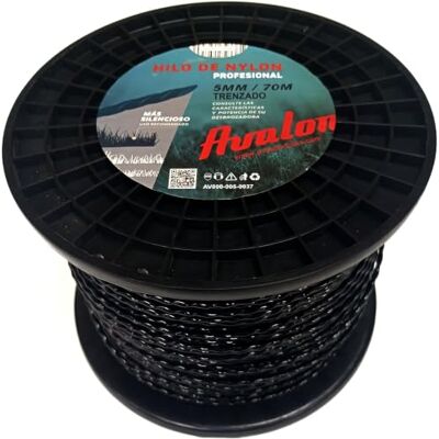 Avalon Universal-Geflechtfaden aus Nylon für Rasentrimmer und Rasenmäher, Spiralfaden für Unkraut und dichte Vegetation (5 mm x 70 m) Avalon Universal-Geflechtfaden aus Nylon für Rasentrimmer und Rasenmäher, Spiralfaden für Unkraut und dichte Vegetation (5 mm x 70 m)