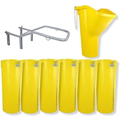 HBH SIRL Profi Bauschuttrutsche Schuttrutsche Schuttrutschen Schuttrohr Set (7m (1x Rahmen, 1x Trichter, 6X Fallrohr)) HBH SIRL Profi Bauschuttrutsche Schuttrutsche Schuttrutschen Schuttrohr Set (7m (1x Rahmen, 1x Trichter, 6X Fallrohr))