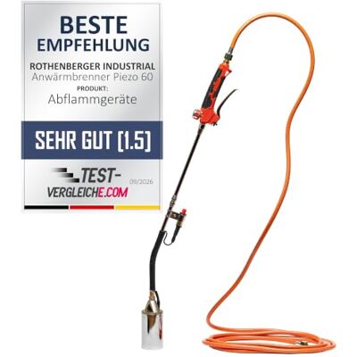 Rothenberger Industrial 2teiliger Anwärmbrenner Piezo 60 inkl. 5 m Propangasschlauch & Piezo-Zündung Unkrautvernichter Brenner Gasbrenner Abflammgerät Dach- und Bitumenbahnen 1500004926 Rothenberger Industrial 2teiliger Anwärmbrenner Piezo 60 inkl. 5 m Propangasschlauch & Piezo-Zündung Unkrautvernichter Brenner Gasbrenner Abflammgerät Dach- und Bitumenbahnen 1500004926