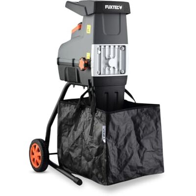 Fuxtec Elektro Gartenhäcksler FX-EGH2800T, Walzenhäcksler mit 2800W Leistung, max. 44mm Aststärke, 60L Fangsack, leises Schneidsystem mit automatischem Einzug, inkl. Rückwärtslauf und Überlastschutz Fuxtec Elektro Gartenhäcksler FX-EGH2800T, Walzenhäcksler mit 2800W Leistung, max. 44mm Aststärke, 60L Fangsack, leises Schneidsystem mit automatischem Einzug, inkl. Rückwärtslauf und Überlastschutz