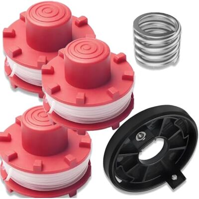 ERHUO 3 Stück Trimmerspule Ersatz für Einhell GE-CT 36/30 LI E Solo, 36/255 BL, 18/200,2 mm 8,1 m Rasentrimmer-Ersatzspule mit Feder und TLE-01-1 Abdeckung,1 Ersatzspulenkappe, 1 Trimmerkopf ERHUO 3 Stück Trimmerspule Ersatz für Einhell GE-CT 36/30 LI E Solo, 36/255 BL, 18/200,2 mm 8,1 m Rasentrimmer-Ersatzspule mit Feder und TLE-01-1 Abdeckung,1 Ersatzspulenkappe, 1 Trimmerkopf
