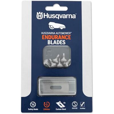 Husqvarna Automower® Endurance Messer 6er-Pack Kohlenstoffstahl, 4-Kanten-Design für längere Lebensdauer Husqvarna Automower® Endurance Messer 6er-Pack Kohlenstoffstahl, 4-Kanten-Design für längere Lebensdauer