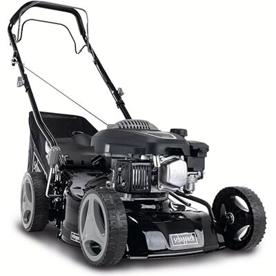 Scheppach MS132-42B Benzin Rasenmäher Black Edition mit Antrieb für Rasenflächen bis 800m² Schnittbreite 42cm Leistung 3,3PS Schnitthöhenverstellung in 7 Stufen (25-75mm) Fangbox 45L Scheppach MS132-42B Benzin Rasenmäher Black Edition mit Antrieb für Rasenflächen bis 800m² Schnittbreite 42cm Leistung 3,3PS Schnitthöhenverstellung in 7 Stufen (25-75mm) Fangbox 45L