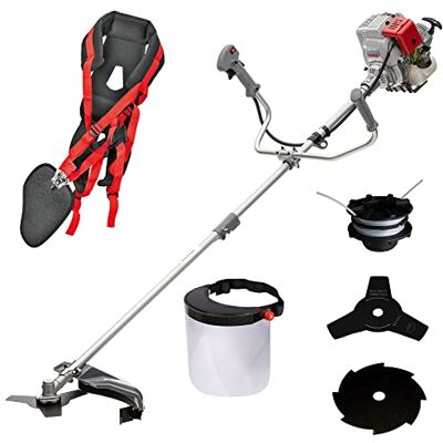IKRA Benzin Freischneider IBF 31-4, mit umfangreichem Zubehör, 31cm³, 0,7kW Inkl. 3-Zahn- & 8-Zahn-Messer, Spule, Profi-Schultergurt & Schutzschild, leistungsstarker 4-Takt-Motor, Leichtstartsystem IKRA Benzin Freischneider IBF 31-4, mit umfangreichem Zubehör, 31cm³, 0,7kW Inkl. 3-Zahn- & 8-Zahn-Messer, Spule, Profi-Schultergurt & Schutzschild, leistungsstarker 4-Takt-Motor, Leichtstartsystem
