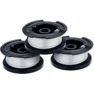 Black & Decker AF1003ZP Unkrautfresserschnur, Trimmerschnur, 3 Stück, 9 m Ersatzspule, 0,065 Zoll Durchmesser Black & Decker AF1003ZP Unkrautfresserschnur, Trimmerschnur, 3 Stück, 9 m Ersatzspule, 0,065 Zoll Durchmesser