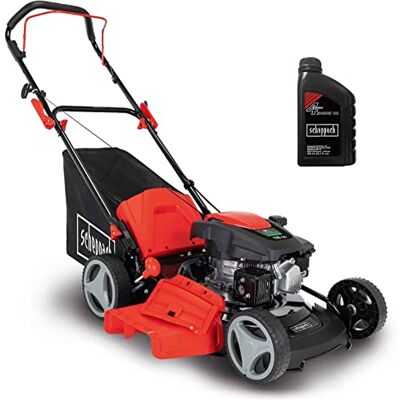 Scheppach MP150-46 Benzin Rasenmäher 46cm Schnittbreite 3,5 PS 7-fache Schnitthöhenverstellung 55 Liter Fangkorb Seitenauswurf Mulchfunktion Reinigungsfunktion mit Motoröl Scheppach MP150-46 Benzin Rasenmäher 46cm Schnittbreite 3,5 PS 7-fache Schnitthöhenverstellung 55 Liter Fangkorb Seitenauswurf Mulchfunktion Reinigungsfunktion mit Motoröl