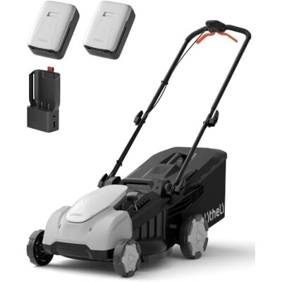 LiTHELi Akku Rasenmäher 43cm bürstenlos, Rasenmäher Akku für kleine bis mittlere Gärten, 6 stufige Schnitthöhenverstellung, mit 2 * 8.0Ah Akku, 50L Grasfangsack LiTHELi Akku Rasenmäher 43cm bürstenlos, Rasenmäher Akku für kleine bis mittlere Gärten, 6 stufige Schnitthöhenverstellung, mit 2 * 8.0Ah Akku, 50L Grasfangsack