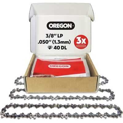 Oregon 3er-Pack Ketten für Teleskogsäge - 10-Zoll Schiene - 40 Antriebsglieder Oregon 3er-Pack Ketten für Teleskogsäge - 10-Zoll Schiene - 40 Antriebsglieder